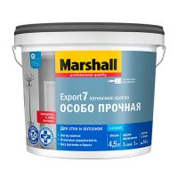 Marshall Краска Export-7 в/д для стен и потолков матовая (7% блеска) BW 4,5л. Матовая. 